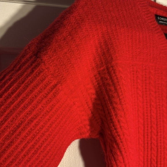 NWT S.Christina Red Pullover Button Faux Cardigan - Picture 3 of 5